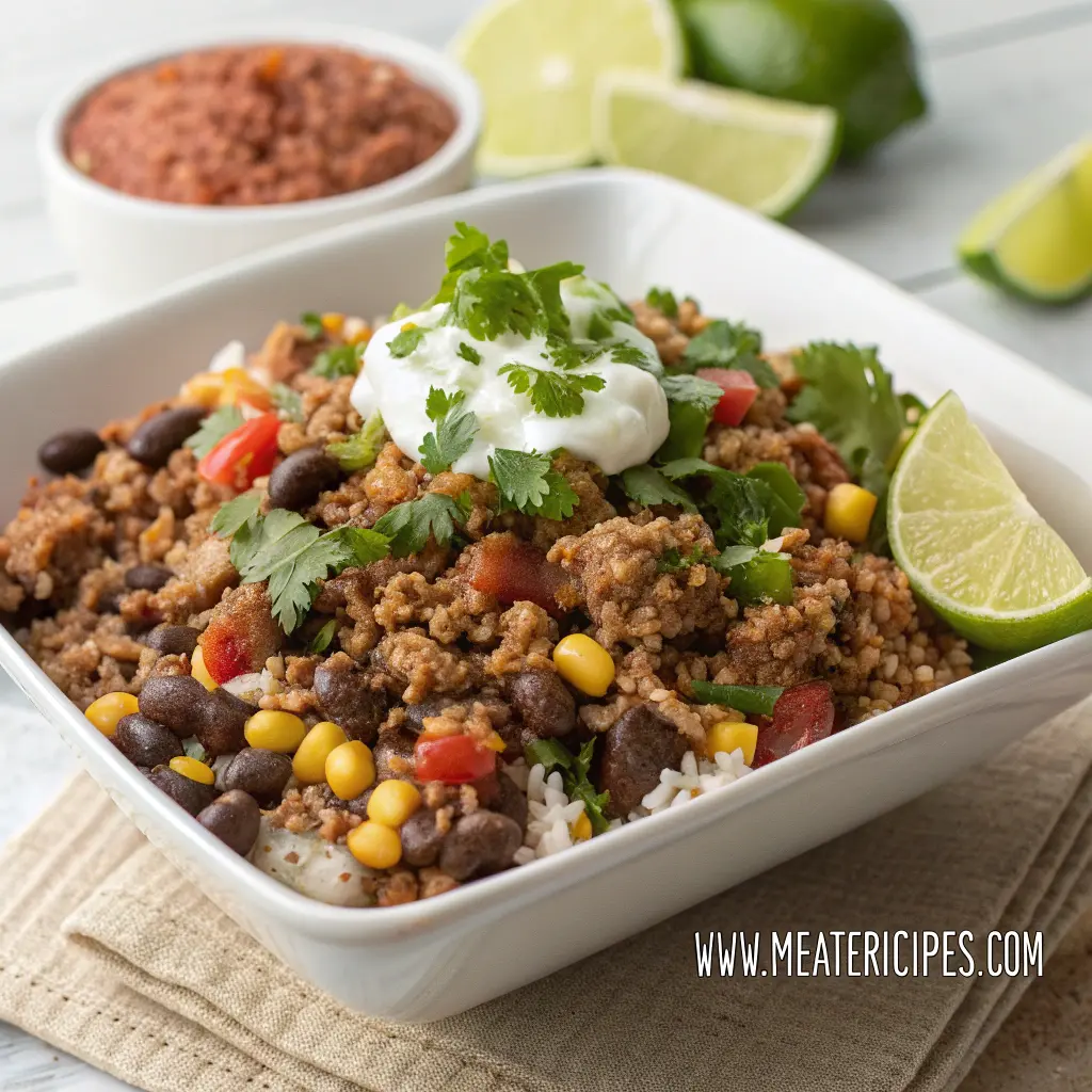 Mexican-Style Hamburger Meat and Rice