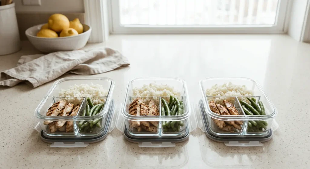 low carb chicken meal prep containers
