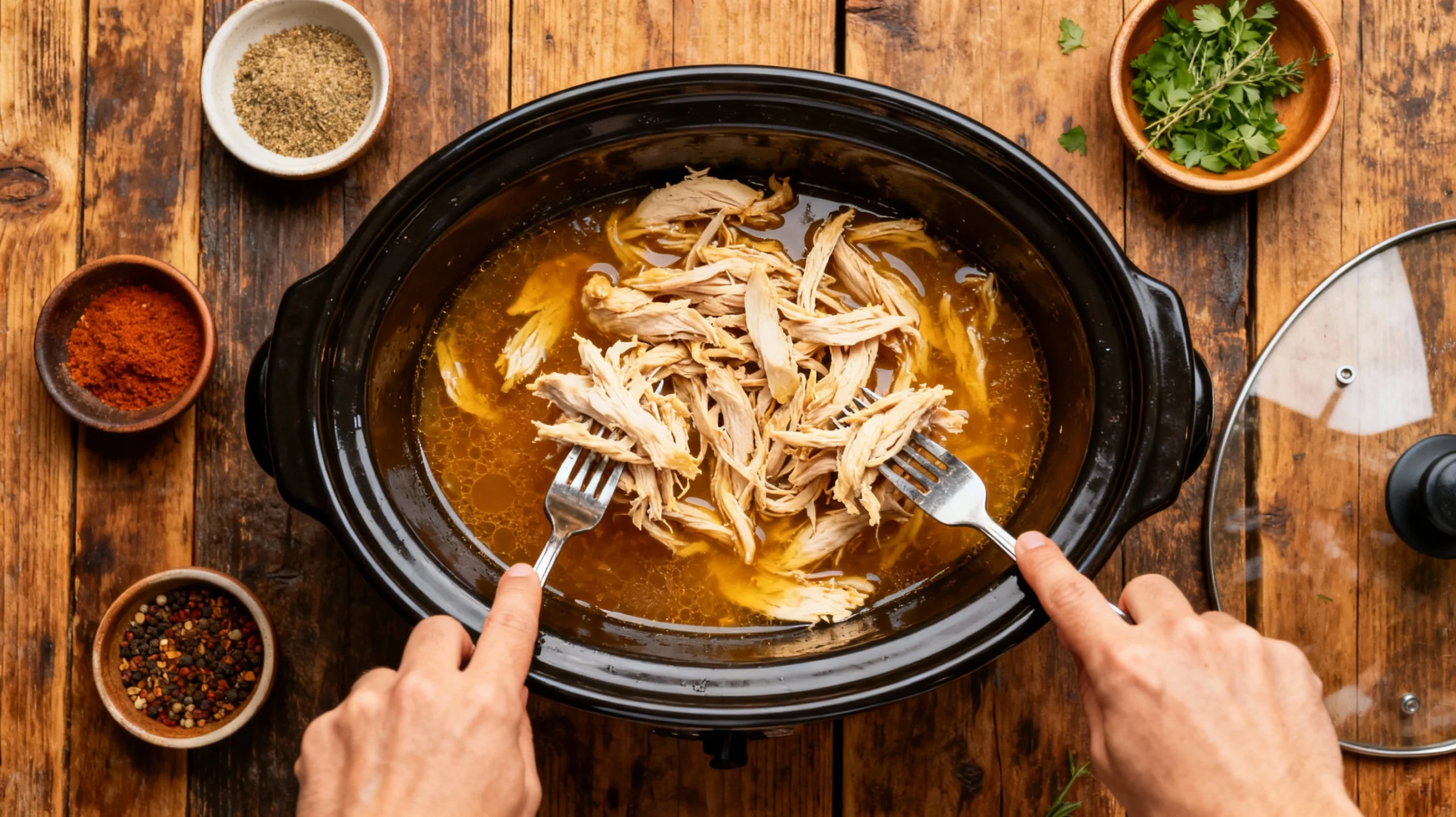 crockpot shredded chicken