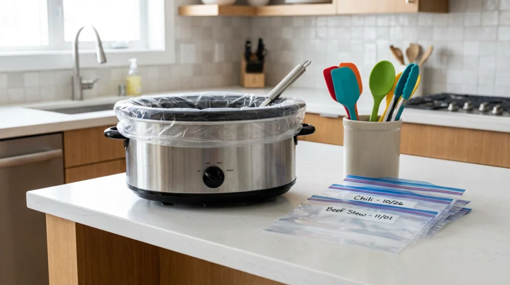 Slow cooker tools needed for hamburger beef crockpot cooking