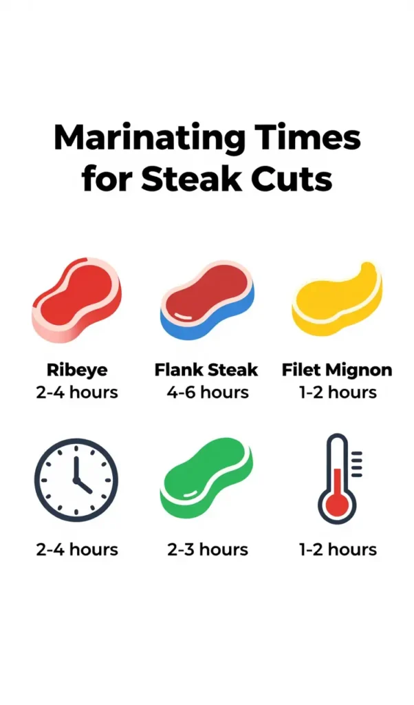 best steak marinade marinating times chart